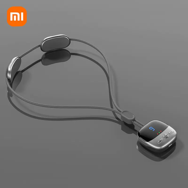 Xiaomi neck shoulder cervical spine massager showing neckband device for relaxation