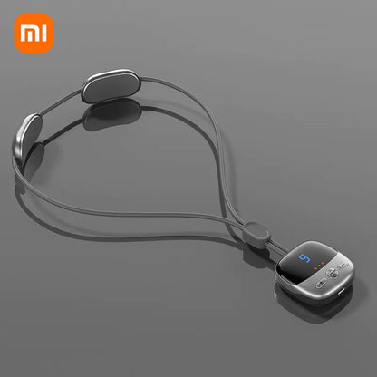 Xiaomi neck shoulder cervical spine massager showing neckband device for relaxation